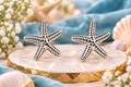 Silver-Plated Stainless Steel Starfish Earrings